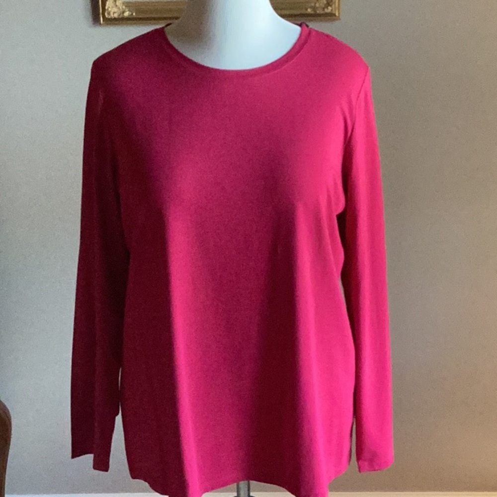 Chico's Deep Rose Long Sleeve Tee